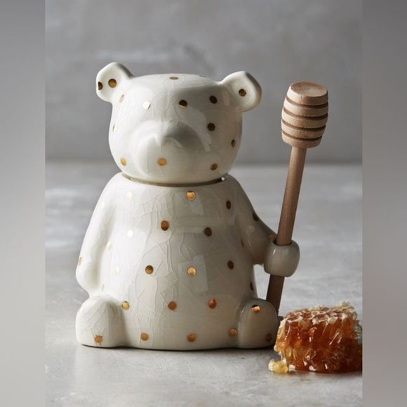 Anthropologie Other - Anthropologie Polka Bear -Dottie Honey Pot 🍯